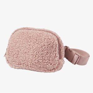 ULTA Sherpa Fanny Pack NWT Blush Nude Tan
